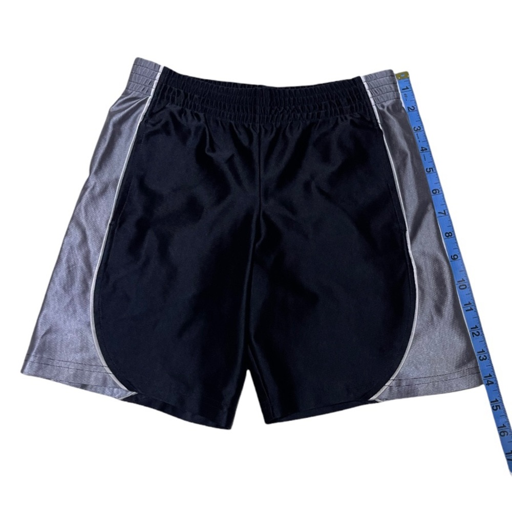 CHAMPION BOYS Size XS Track Sport Shorts Black and Gray White Stripes